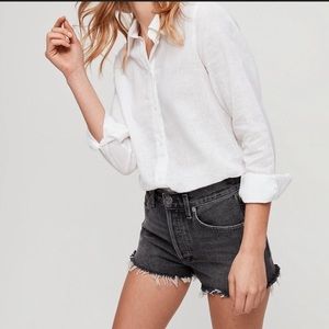 AGOLDE NWOT Black Denim Cutoff Short Size 27